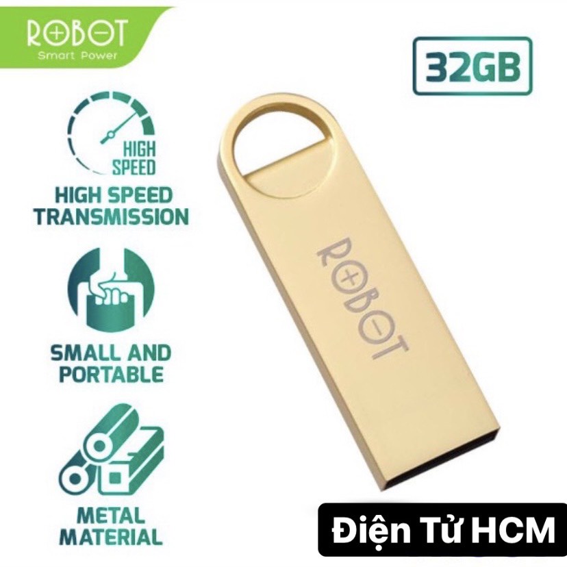 Thiết Bị Lưu Trữ USB 8GB/16GB ROBOT RF108/RF116 2.0 Tốc Độ Ghi Hơn 6M/S – Tốc Độ Đọc Hơn 10M/S - BẢO HÀNH 12 THÁNG