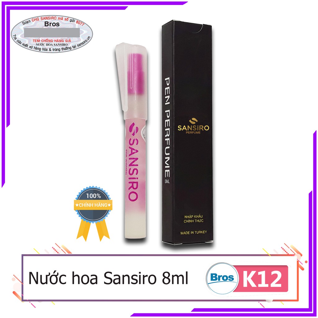 K12 - Nước hoa Sansiro Thổ Nhĩ Kỳ 8ml cho nữ