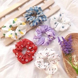 Chun buộc tóc scrunchies nhiều màu