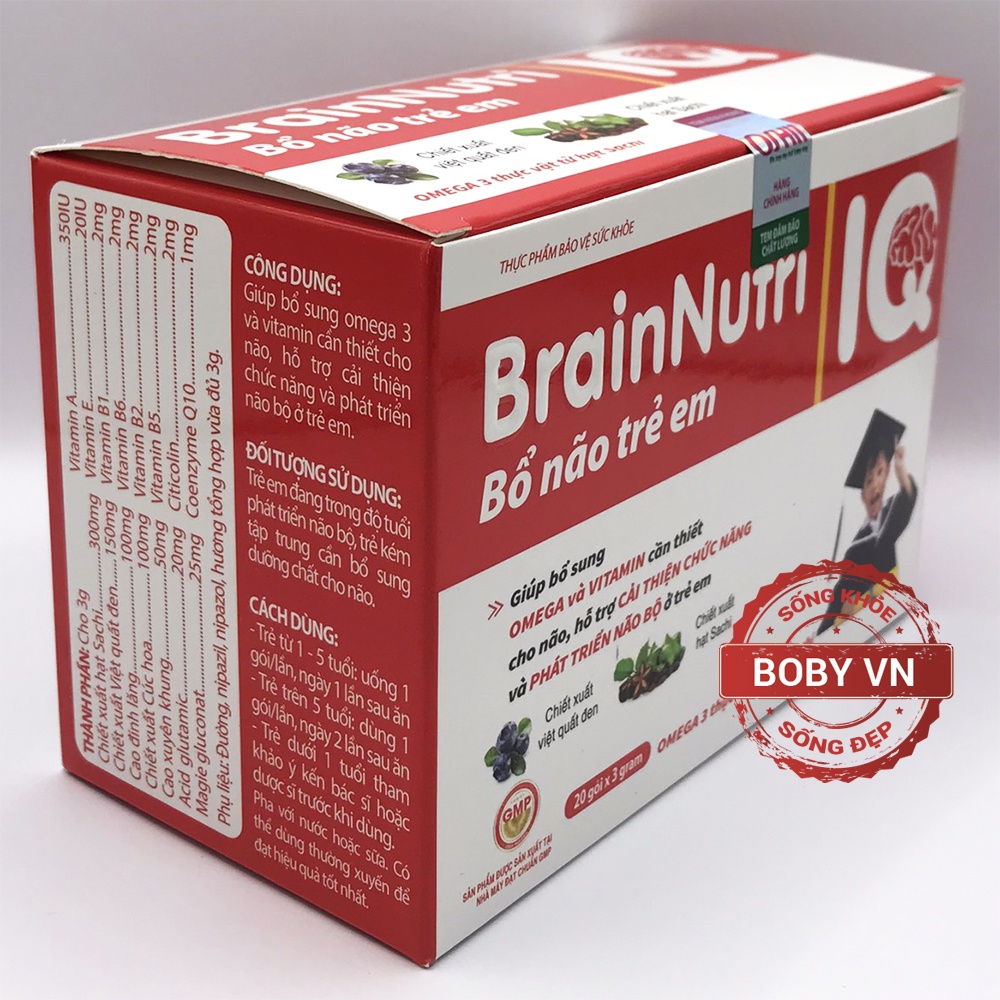 Brain Nutri - Bổ não trẻ em giúp bổ sung Omega và Vitamin phát triển não bộ ở trẻ em