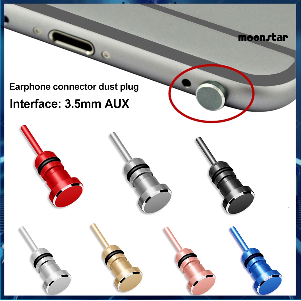 Mnmoonstar Jack Cắm Tai Nghe 3.5mm Chống Bụi Cho Iphone