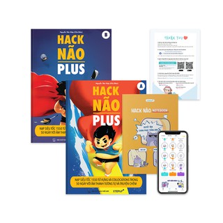 Sách - Combo 2 cuốn Hack Não PLUS A,B - Sách học từ vựng tiếng Anh + Hack Não Notebook hữu ích - Step Up English