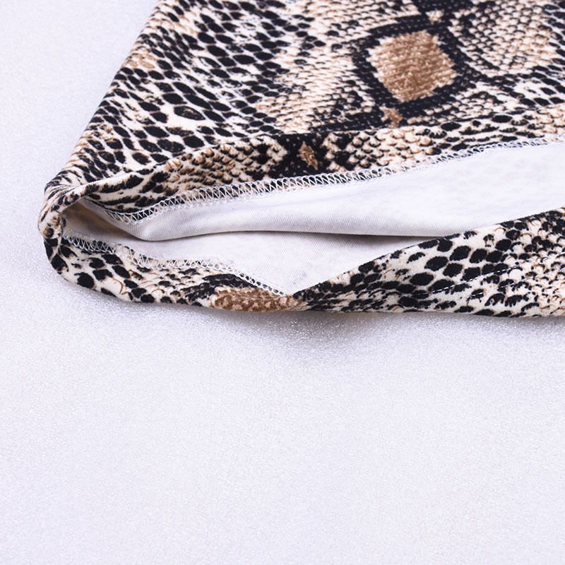 DUNEA Chân Váy Lưng Cao Họa Tiết Da Rắn Quyến Rũ Cho Nữ