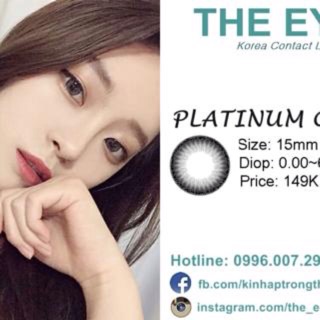 Kính áp tròng Lens vassen màu platinum gray nhẹ nhàng