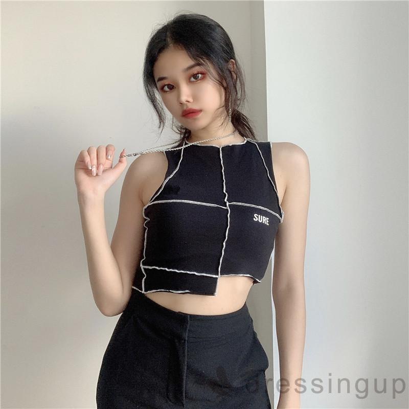 DRESSINGUP-Áo Không Tay Phong Cách Quyến Rũ Hợp Thời Trang Dành Cho Nữ