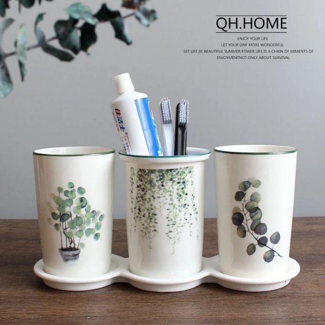 ORDER Set 3 cốc đựng kem đánh răng, bàn chải đánh răng | BigBuy360 - bigbuy360.vn
