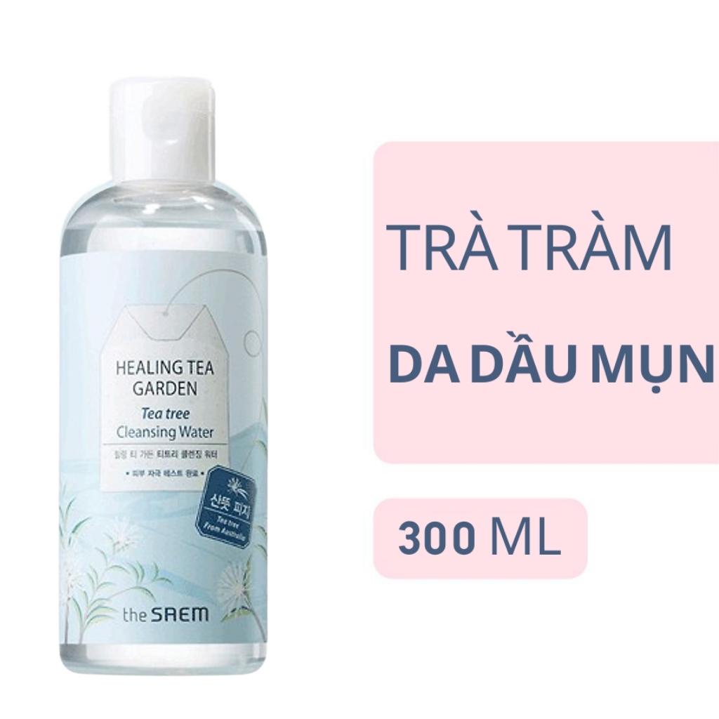 Nước Tẩy Trang Làm Sạch Da Chiết Xuất Từ Tràm Trà The Saem Healing Tea Garden Tea Tree Cleansing Water 300ml