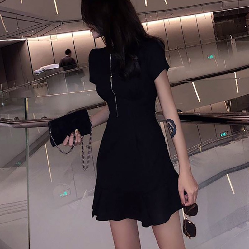 [Mã FAMAYWA giảm 10K đơn 50K] Váy Nữ Khóa Ngực, Đầm Nữ Kéo Khóa Ngực Dáng Ôm Năng Động | BigBuy360 - bigbuy360.vn