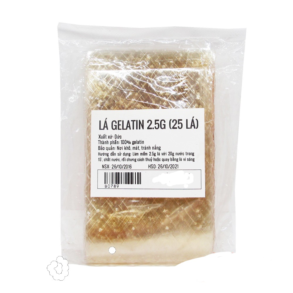 LÁ GELATIN 2.5G (25 LÁ) (AB)