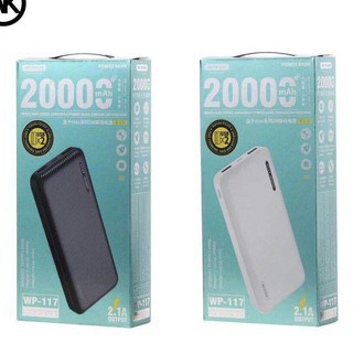 Sạc Dự Phòng Chính Hãng kingkong WK/168/166 dung lượng cao 100000/20000mah dòng chuẩn (2 cổng)