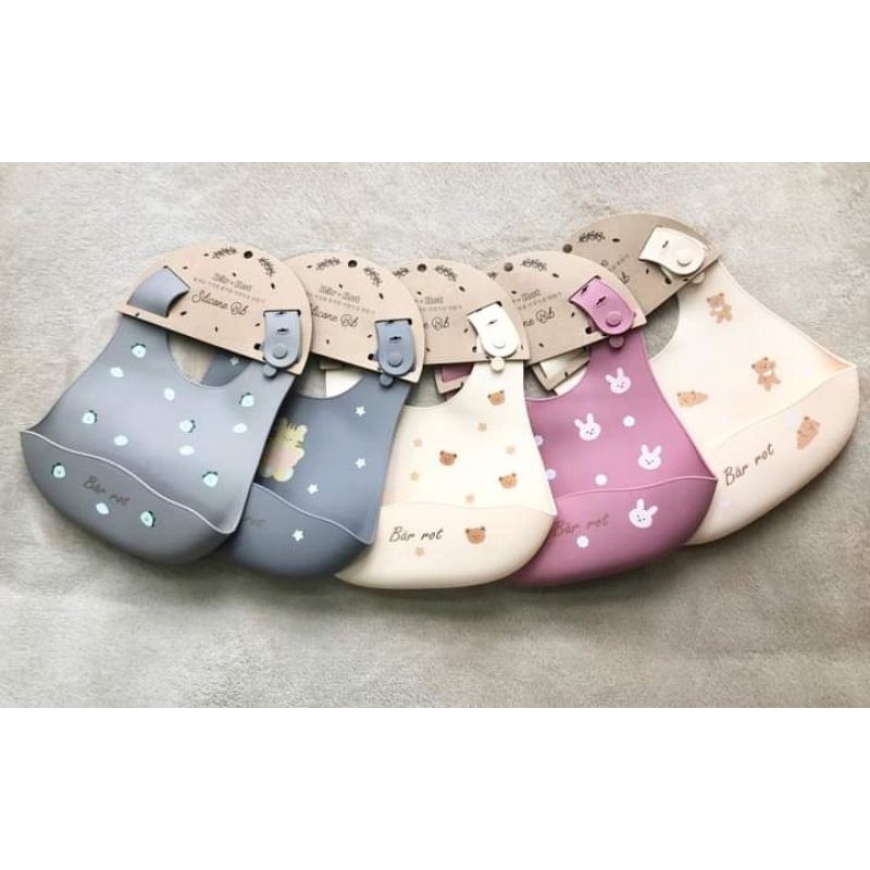 Yếm ăn dặm silicon cao cấp Bar rot