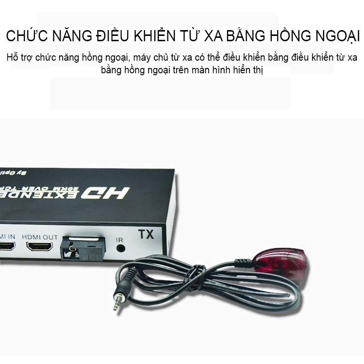 Bộ Kéo Dài HDMI Qua Dây Quang Xa 20KM KVM TCP/IP Hỗ Trợ 2 Cổng HDMI