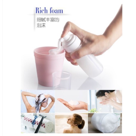Chai tạo bọt massage có bàn chải 100ML chiết mỹ phẩm, đựng sữa rửa mặt, sữa tắm - Lọ đựng kem du lịch