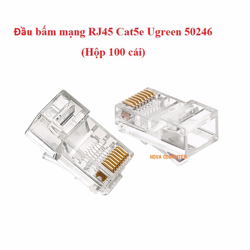 Đầu bấm mạng RJ45 Cat5e Ugreen 50246 (Hộp 100 cái)