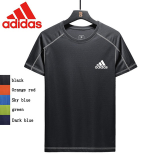 Áo Thun Thể Thao Adidas Ngắn Tay Cổ Tròn Thoáng Khí Nhanh Khô Nhiều Màu Tùy Chọn Size M-5XL Cho Cặp Đôi