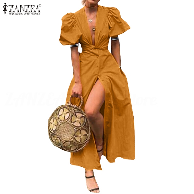 ZANZEA Đầm maxi tay lỡ dáng rộng thời trang cho nữ | BigBuy360 - bigbuy360.vn