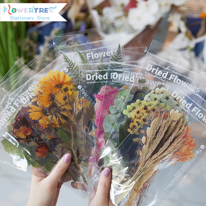 Flowertree Bộ 6 Miếng Sticker Dán Trang Trí Nhật Ký