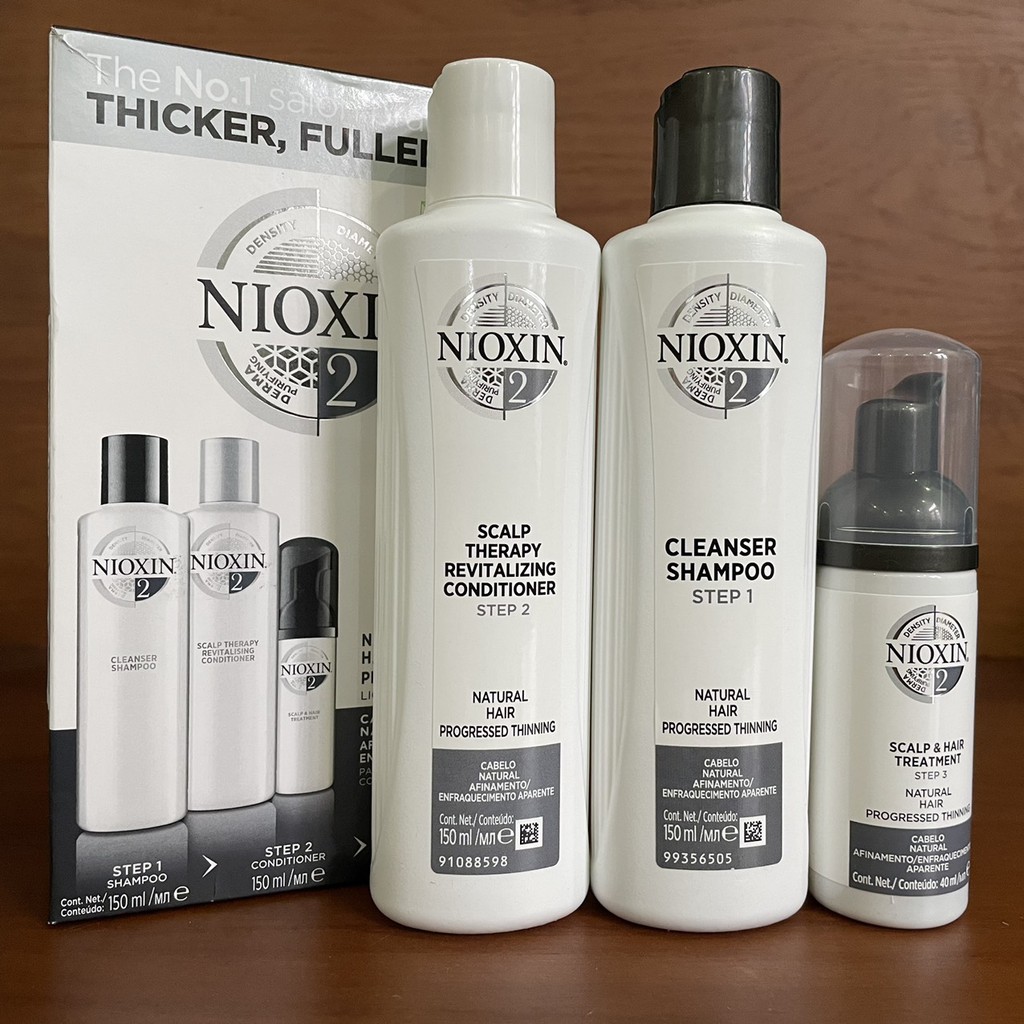 Bộ dầu gội Nioxin TrialKit chống rụng tóc System 2 150ml 2019 ( Natural Hair)