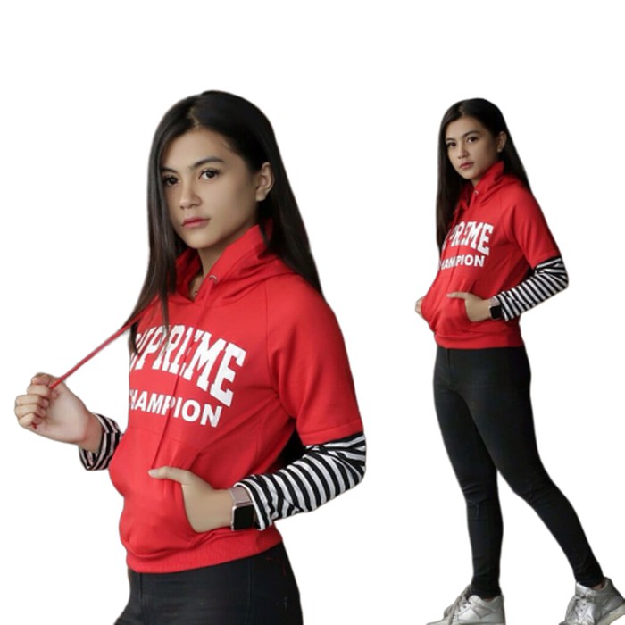 Áo Hoodie In Chữ Supreme Champion Thời Trang Cho Nữ