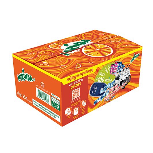 Mirinda Cam 330ml ( Thùng 24 Lon )