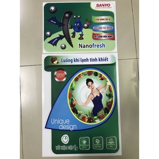 combo 5 tem dán tủ lạnh Sanyo