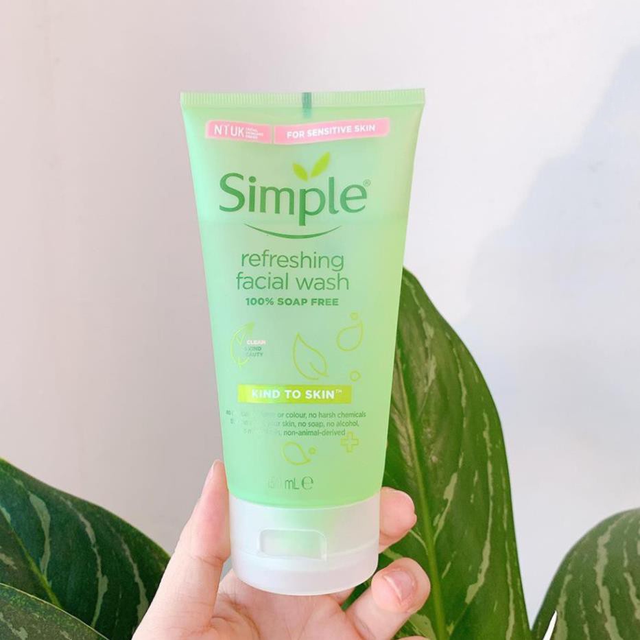 Sữa Rửa Mặt Simple Gel Kind To Skin Refreshing Facial Wash Gel 150ml | BigBuy360 - bigbuy360.vn