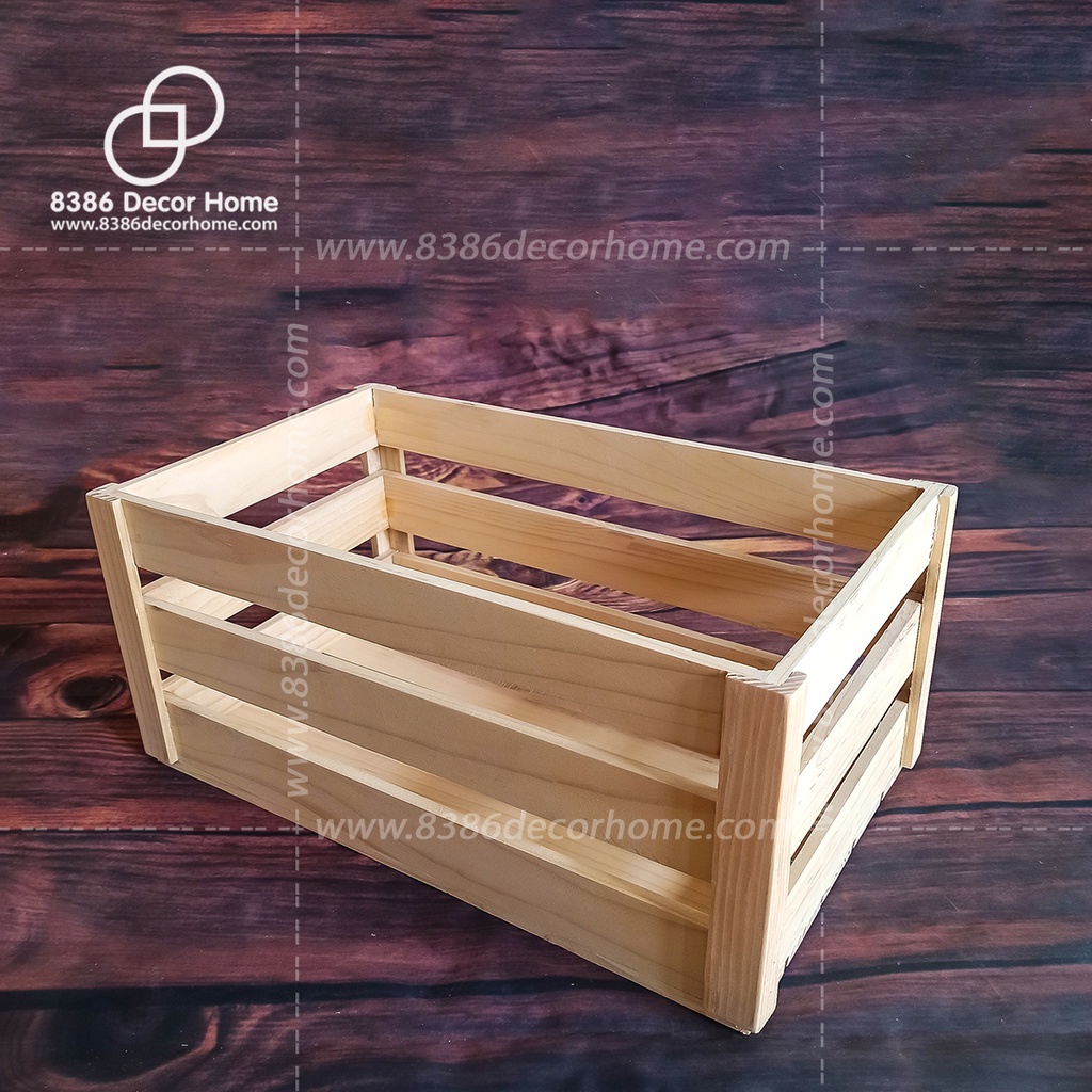 Hộp quà tết, khay gỗ gói quà, Hộp đựng đồ đa năng - Pallet gỗ thông (nhận kích thước theo yêu cầu)