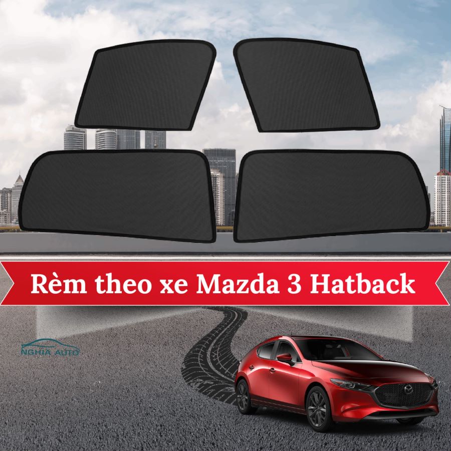 Rèm che nắng, Chắn nắng nam châm ô tô Mazda 3 Hatchback