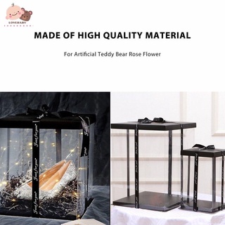 [Hoả tốc] Hộp Mica Hoa Gấu 20cm - Hộp đựng gấu 35cm