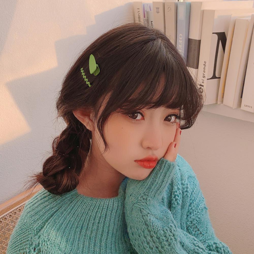 Set Kẹp Tóc Đính Đá Hình Giọt Nước Nhiều Màu Sắc Phong Cách Hàn Quốc