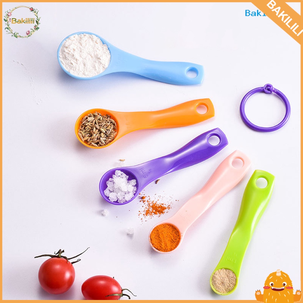 Bộ 5 Muỗng Đo Lường 2 Món 1 / 2.5 / 5 / 7.5 / 15g / ml Chuyên Dụng Cho Nhà Bếp