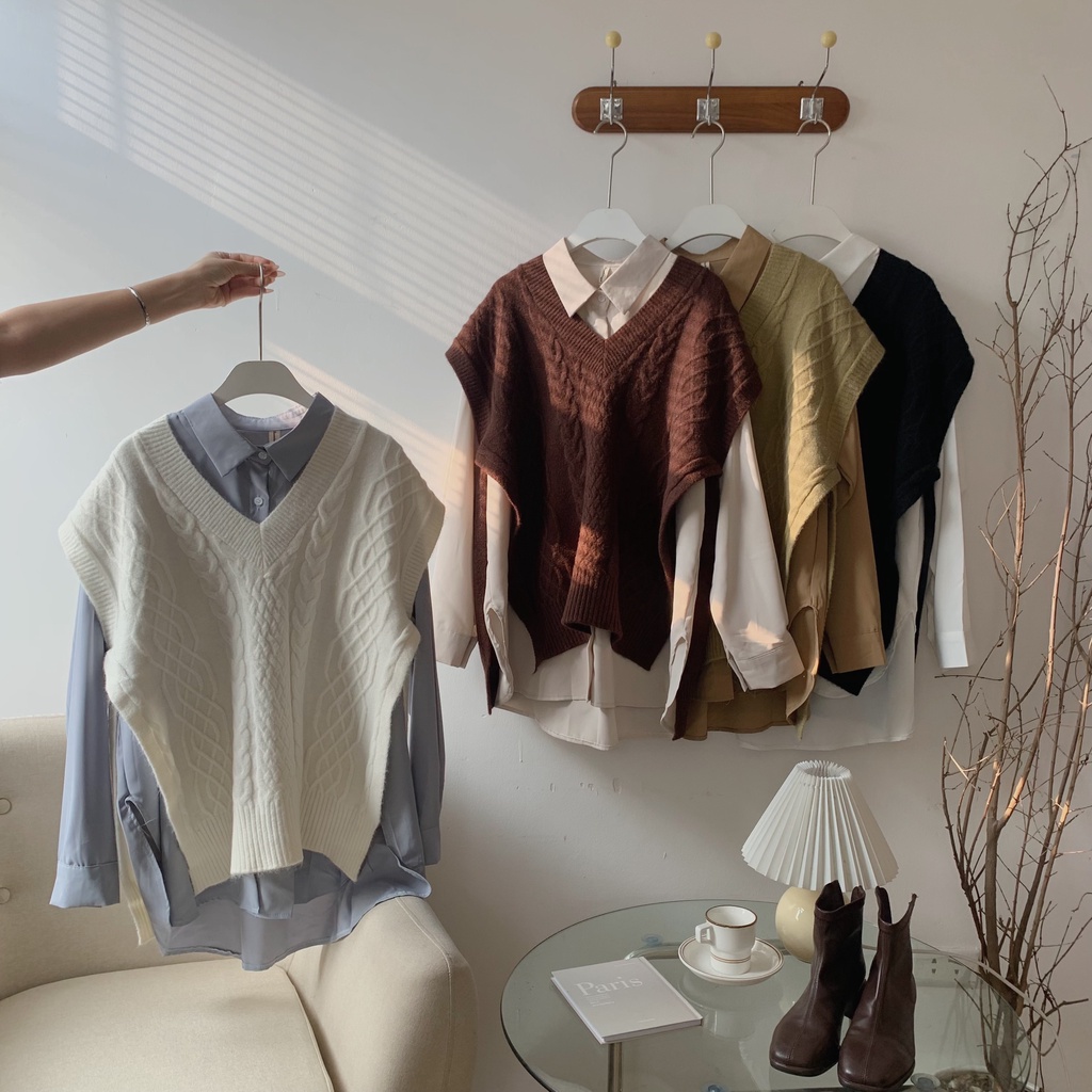 Áo ghile trám xẻ vạt A-1980, ghi le nữ họa tiết trám xẻ tà | BigBuy360 - bigbuy360.vn