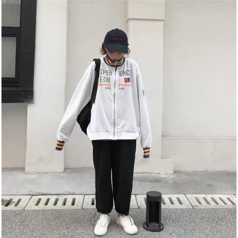 ÁO SWEATER TAY DÀI KHÓA KÉO SINCE 1953 - ÁO NỈ NGOẠI MẶC 2 KIỂU