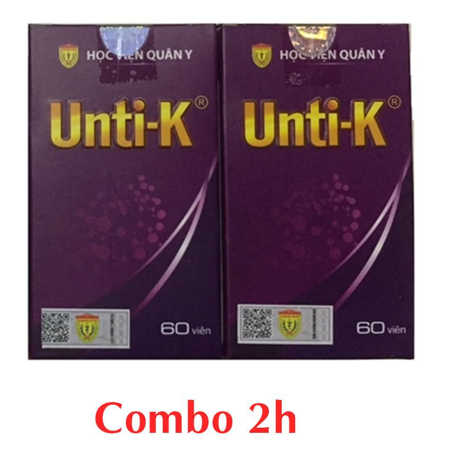 Combo 2 hộp Unti K Học Viện Quân Y - Hỗ trợ bệnh ung bướu hộp 60v