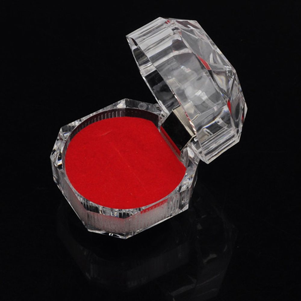 1 Hộp Đựng Trang Sức Hình Bát Giác Trong Suốt Nhiều Màu