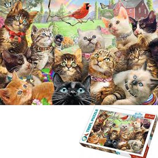 Tranh ghép hình 260 mảnh chủ đề những chú mèo ngộ nghĩnh dành cho bé   tuổi(  tranh nhập khẩu châu âu chĩnh hãng Trefl )