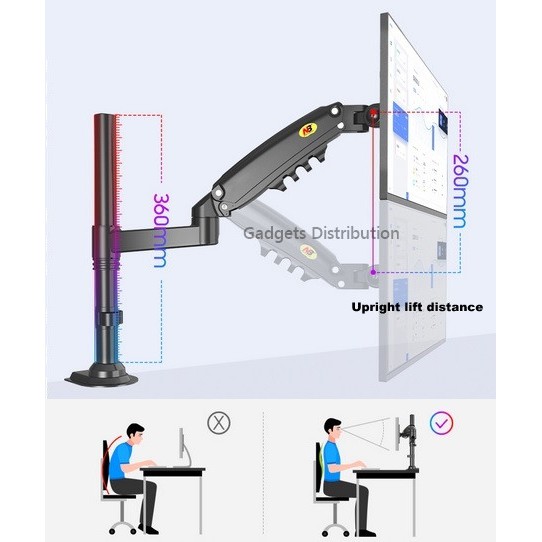 Rẻ Nhất sàn Giá đỡ màn hình máy tính NB H100 xoay 360 độ chính hãng North bayou bản mới nhất