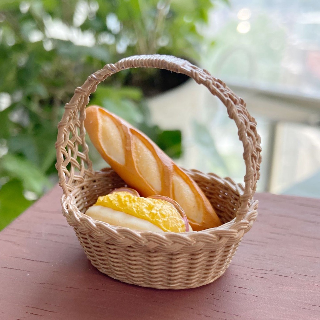 Wis| Giỏ Nhựa Mini Trang Trí Nhà Búp Bê Xinh Xắn