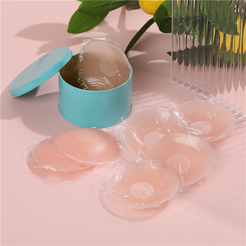 Bộ 5 / 6 Cặp Miếng Dán Nhũ Hoa Bằng Silicon Vô Hình Gợi Cảm Dễ Dùng Dành Cho Nữ