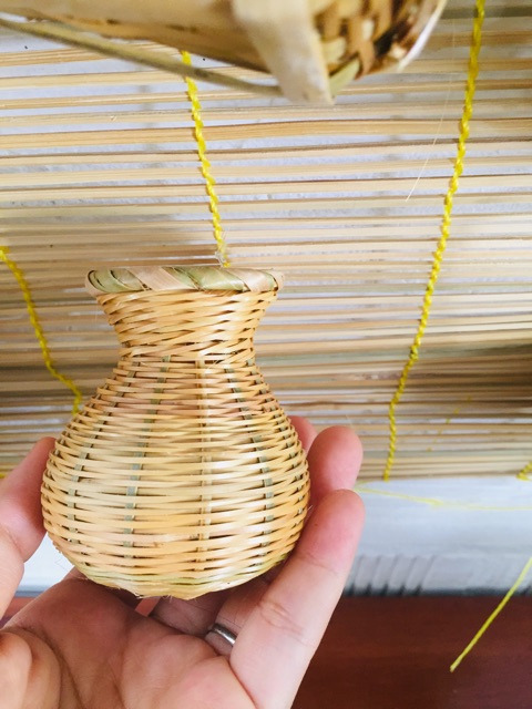 Phên tre/Mành tre trang trí - set 12 món mini trang trí dễ thương; Combo vật dụng đồng quê trang trí bằng tre; decor