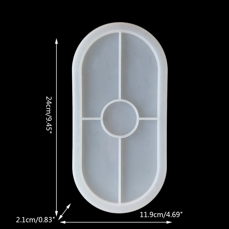 Khuôn Silicone Làm Gạt Tàn Trang Sức Hình Oval DIY