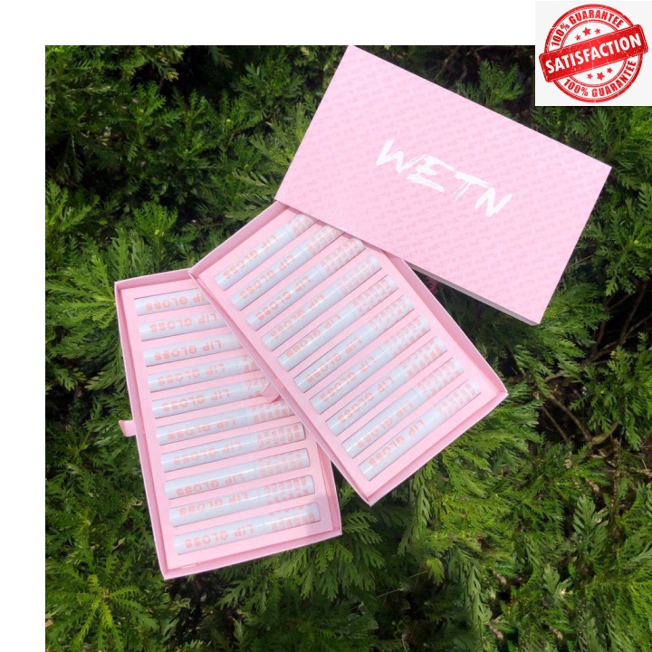 (Chính hãng) Đơn hàng mua sỉ Set Son Kem Nhung Lì 10 Cây WETN LIP GLOSS Siêu Hot - Bộ Son Kem Lì 10 Cây WETN Hồng