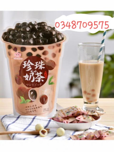 Kẹo trà sữa trân châu Đài Loan 2 vị