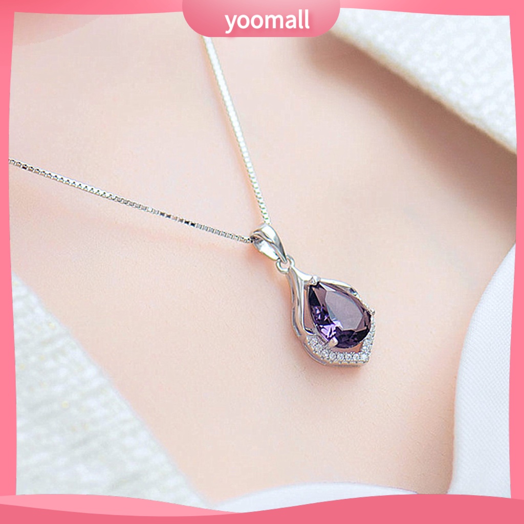 Vòng Cổ Bằng Hợp Kim Đính Pha Lê Giả Lấp Lánh Sang Trọng Cho Nữ