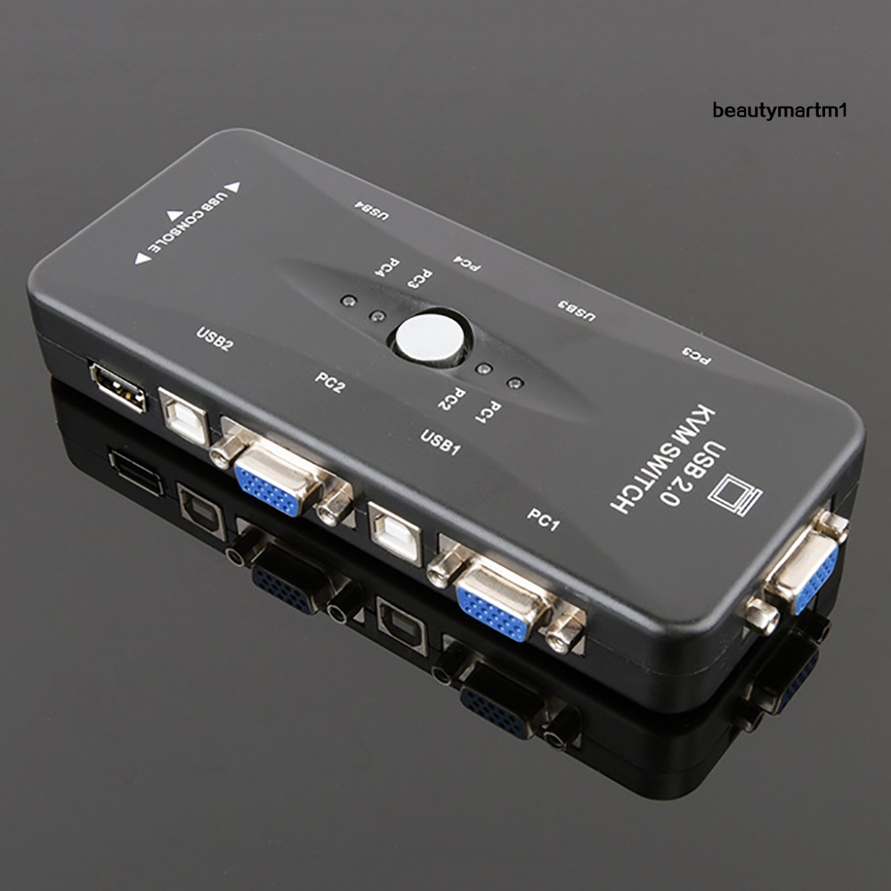 Công Tắc 4 Cổng Usb 2.0 Kvm Cho Máy In / Bàn Phím / Máy In / Vga 1920x1440 | BigBuy360 - bigbuy360.vn