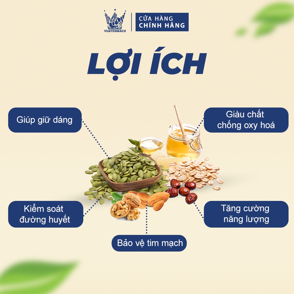 [Combo Chuẩn Dáng] Granola Ăn Kiêng Siêu Hạt 500gr + Yến Mạch Ăn Kiêng 500gr Nhập Khẩu Úc Vua Yến Mạch
