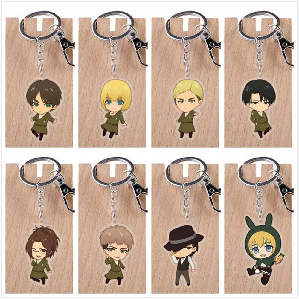 EPOCH Special Attack on Titan Keychain Bag Pendant Gift Double Sided Anime Attack on Titan Car Key Holder Car Key Rings Creative For Men Women Kid Key Rings Car Interior Accessories Acrylic