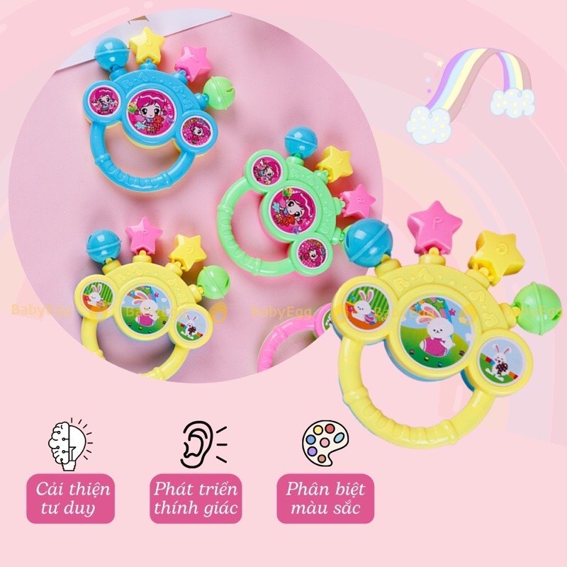 Xúc xắc/ lục lạc cầm tay 4 chuông cho bé