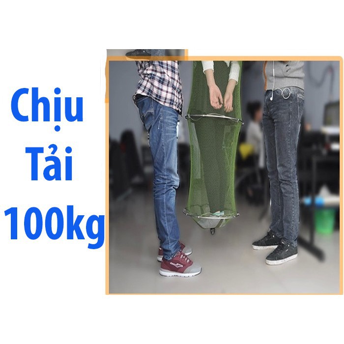 [Mã SKAMPUSHA8 giảm 8% đơn 300K] giỏ đựng cá vành chất liệu inox ,rọng đựng cá lưới chất liệu dù có bọc nhựa