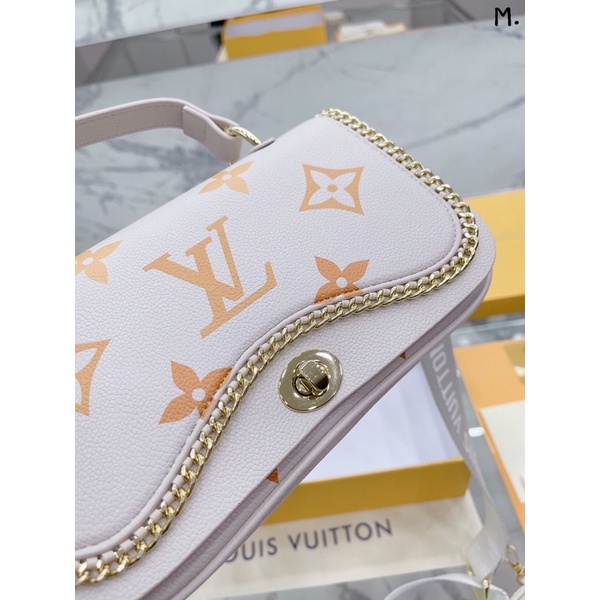 Túi xách lv viền xích chất da thật sz 24